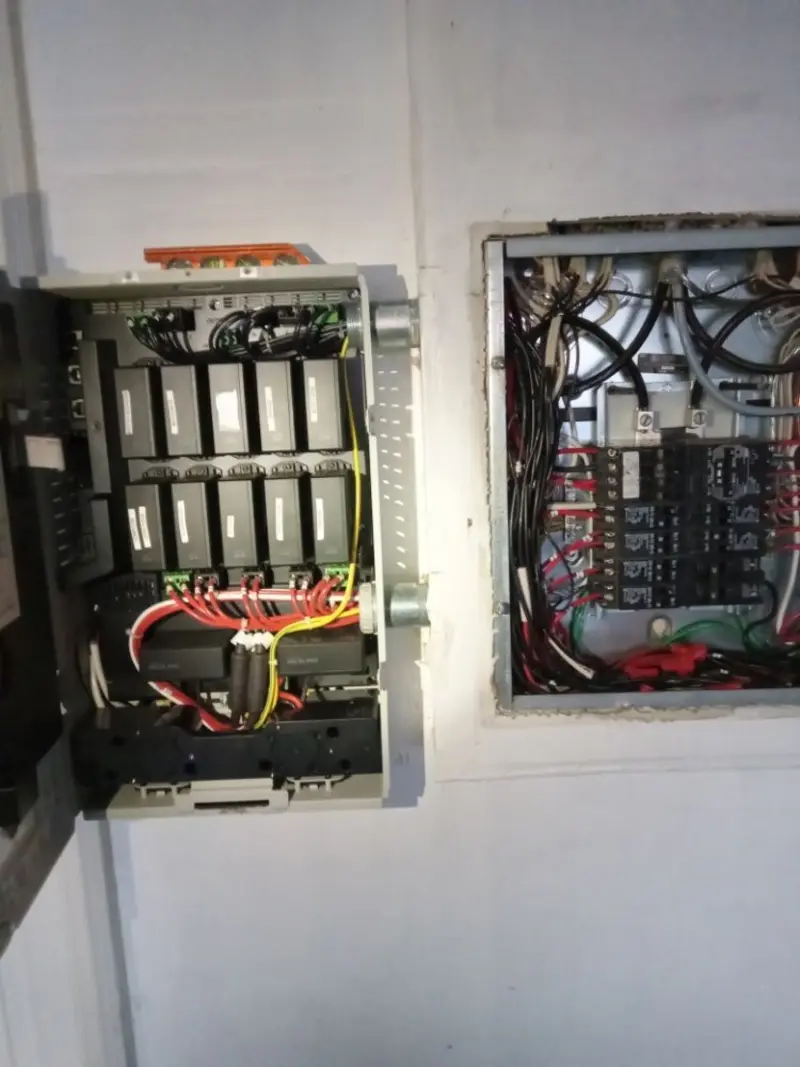 Electrical panel upgrade completed for Security Camera Wiring in Timberwood Park